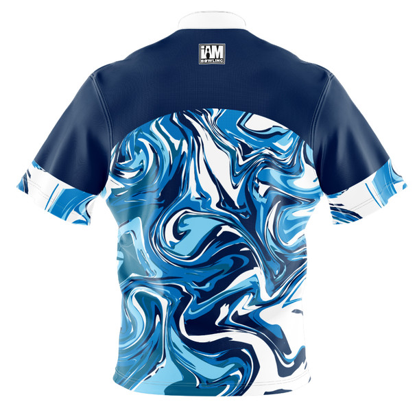 Build Your Own Blue Ice Swirls Bowling Jersey