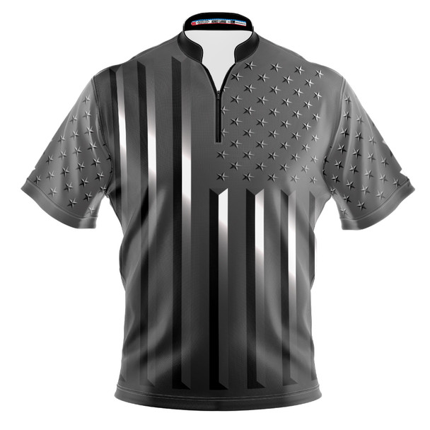 Build Your Own Silver American Flag Bowling Jersey