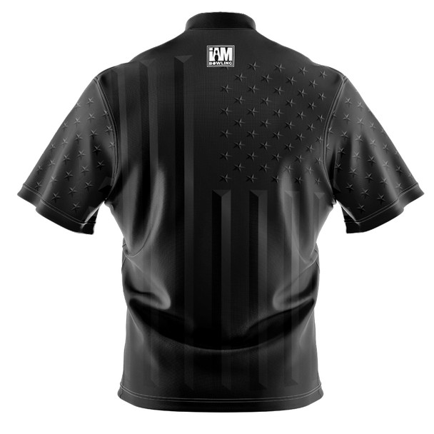 Build Your Own Black American Flag Bowling Jersey
