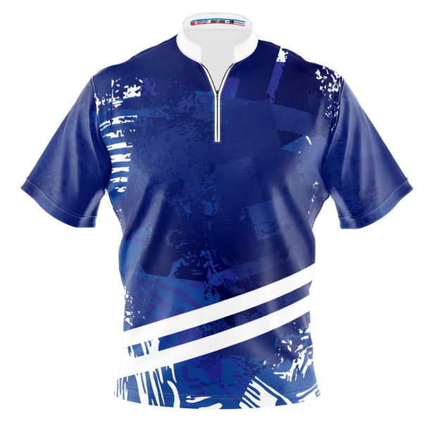 Build Your Own Blue & White Drift Bowling Jersey