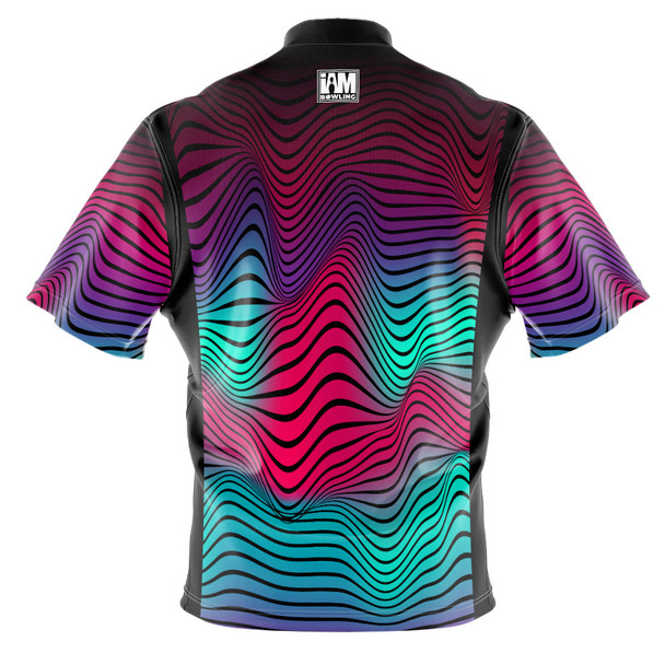 Build Your Own Wavy Colored Ripples Bowling Jersey
