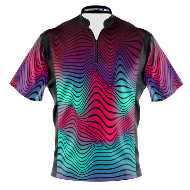 Build Your Own Wavy Colored Ripples Bowling Jersey