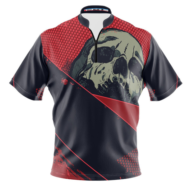 Build Your Own Black Skull Slash Bowling Jersey