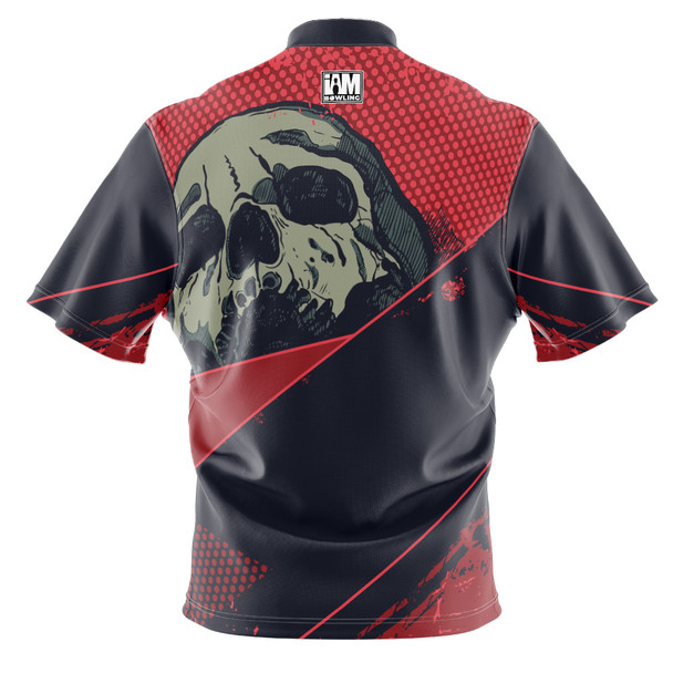 Build Your Own Black Skull Slash Bowling Jersey