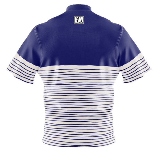 Build Your Own Blue Wavy Contrast Bowling Jersey
