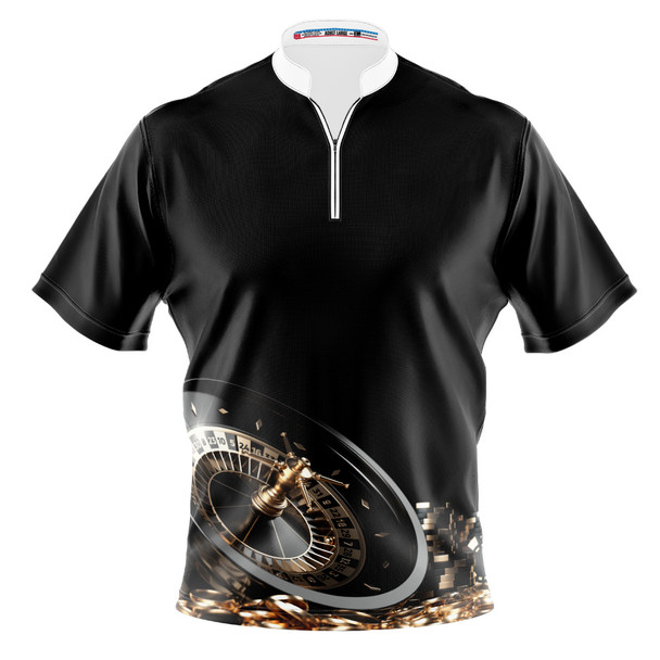 Build Your Own Black & Gold Roulette Bowling Jersey