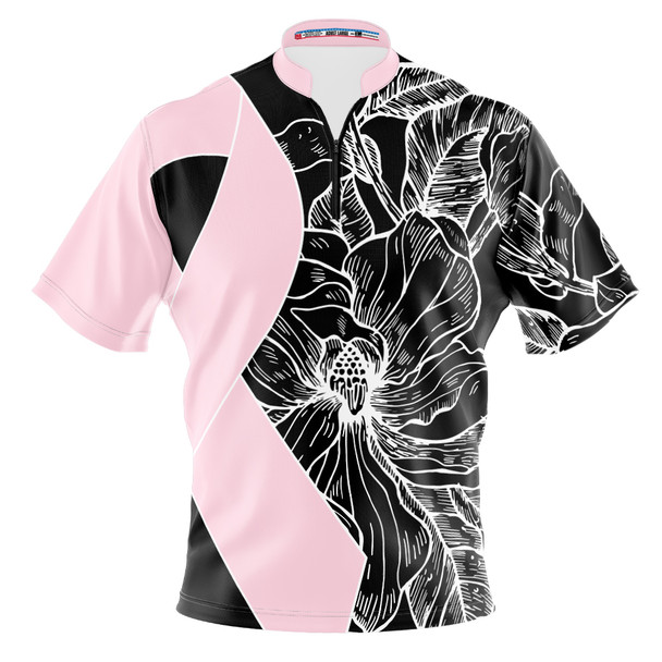 Build Your Own Black Floral Ribbon Bowling Jersey