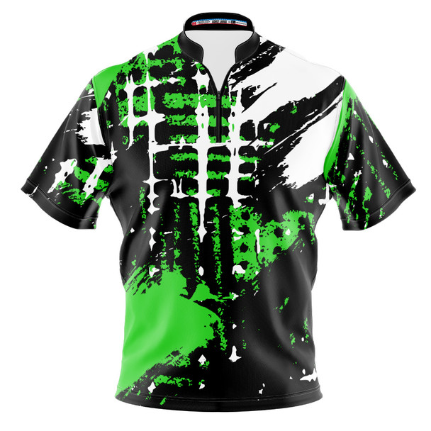 Build Your Own Green Urban Splatter Bowling Jersey