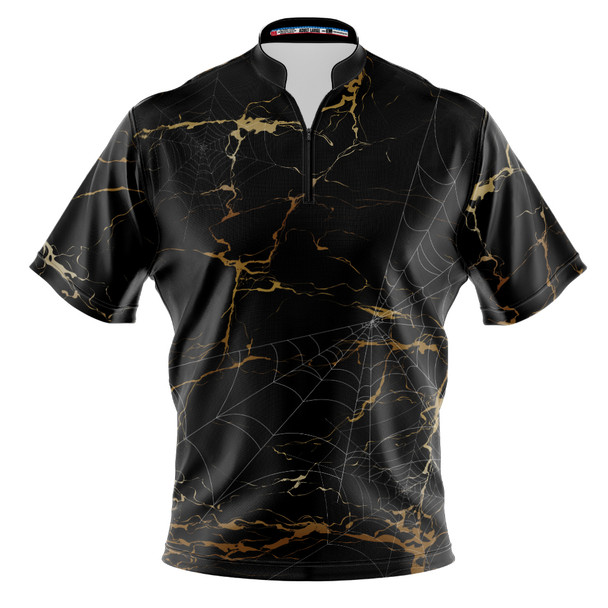 Build Your Own Gold Spider Web Bowling Jersey