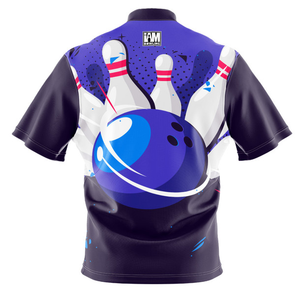 Build Your Own Blue Strike Zone Bowling Jersey