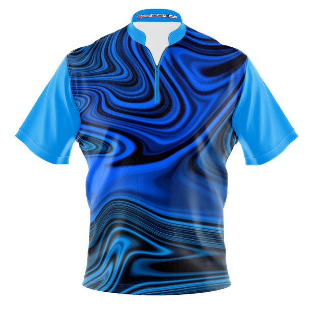Build Your Own Azure Swirl Bowling Jersey