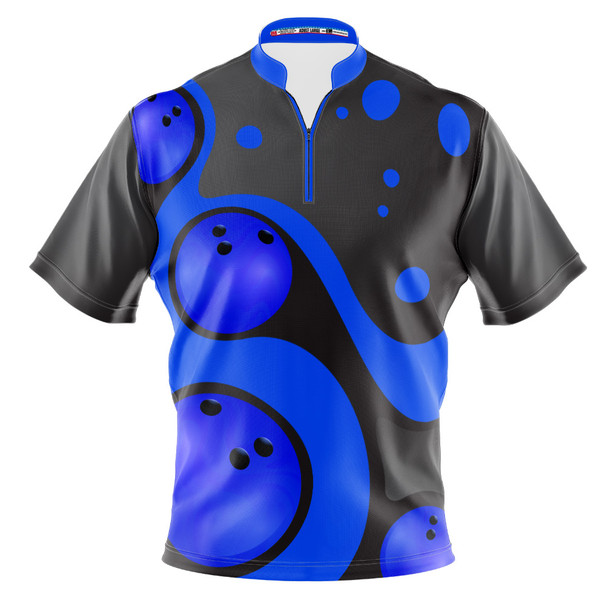 Build Your Own Blue Retro Bowling Balls Bowling Jersey