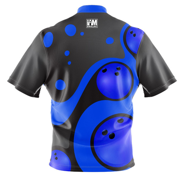 Build Your Own Blue Retro Bowling Balls Bowling Jersey