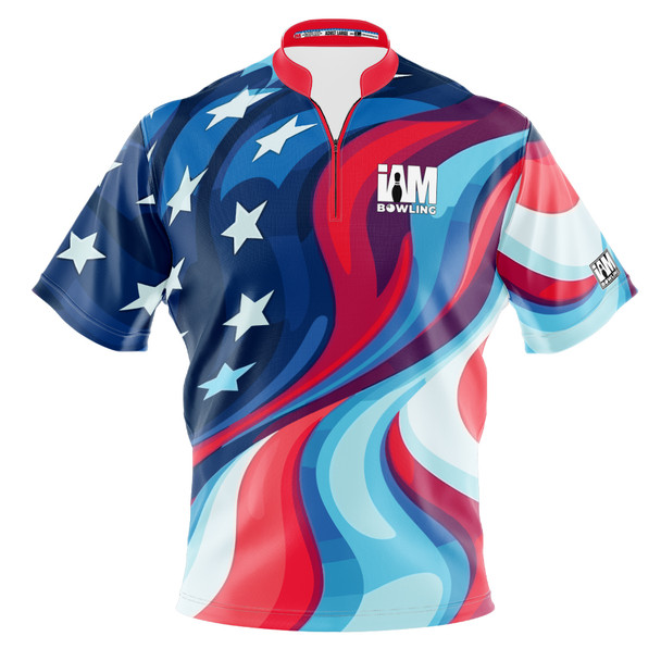 Express Groovy Stars & Stripes Bowling Jersey
