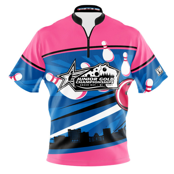 Official Junior Gold 2025 Pink Bayview Bowl Bowling Jersey