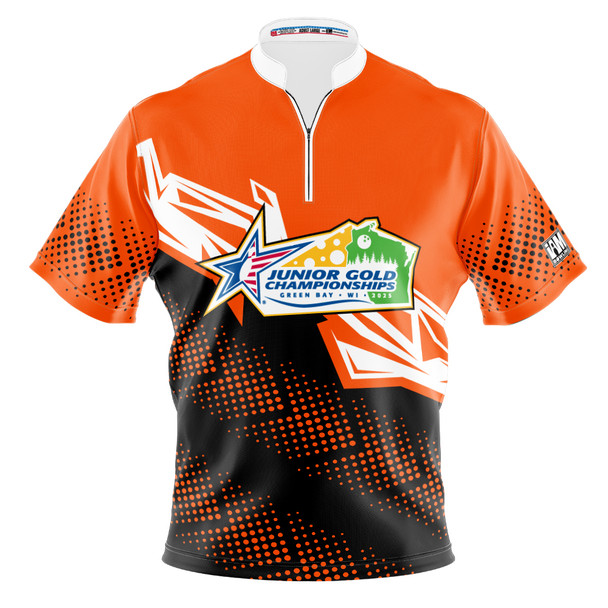 Official Junior Gold 2025 Orange Junior Bolt Bowling Jersey