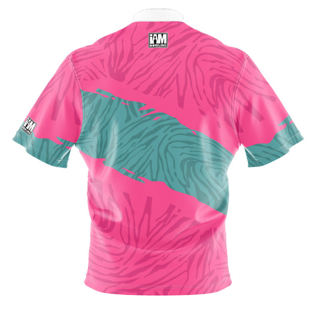 Official Junior  Gold 2025 Green & Pink Bowler's Imprint Bowling Jersey