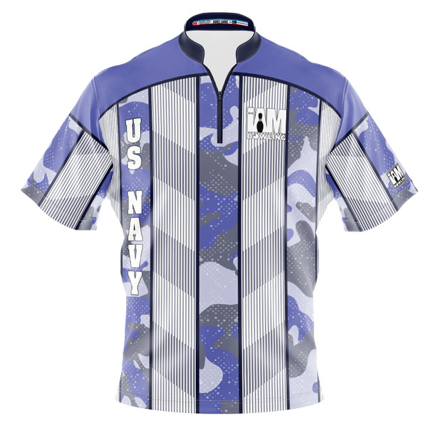 READY-2-SHIP Striped Navy Camo Bowling Jersey (Lettered Version)