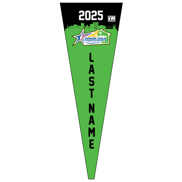 Official Junior Gold 2025 Green Pennant