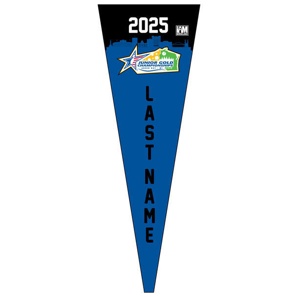 Official Junior  Gold 2025 Blue Pennant