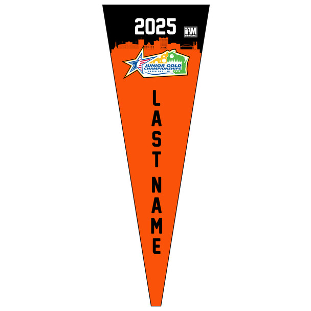 Official Junior Gold 2025 Orange Pennant