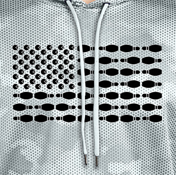 Black Patriotic Pins & Balls Camo Hoodie