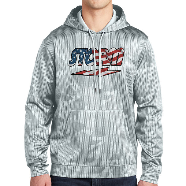 Storm American Flag Logo Camo Hoodie