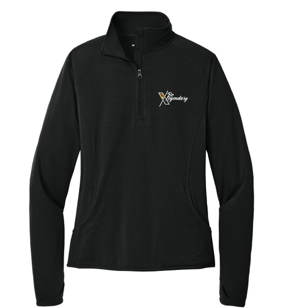 Be Legendary White Logo Women's 1/2-Zip Pullover Jacket