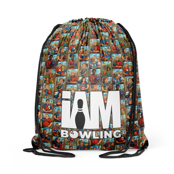 Bowler Collage Drawstring Backpack