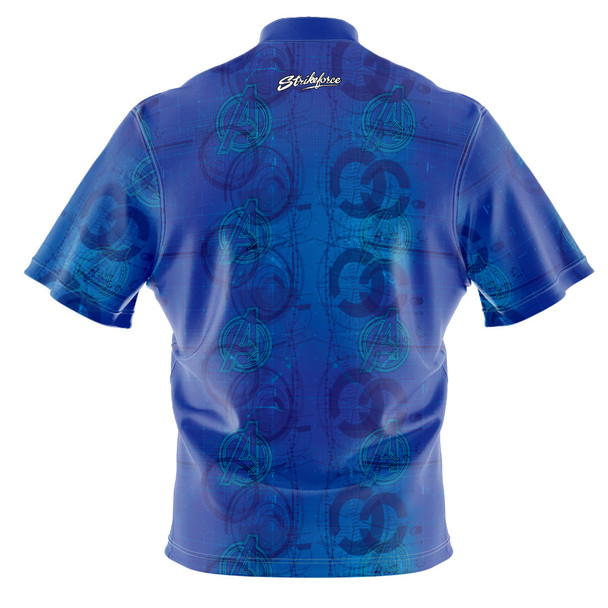 Signature Marvel Blue Avengers Logo Repeating Bowling Jersey