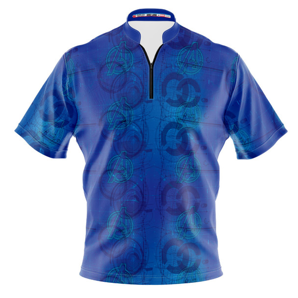 Signature Marvel Blue Avengers Logo Repeating Bowling Jersey