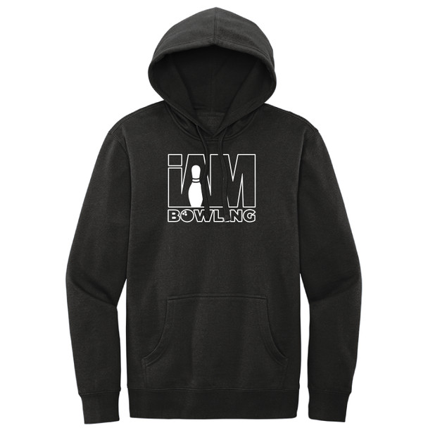 I AM Bowling™ White Outline Logo Hoodie