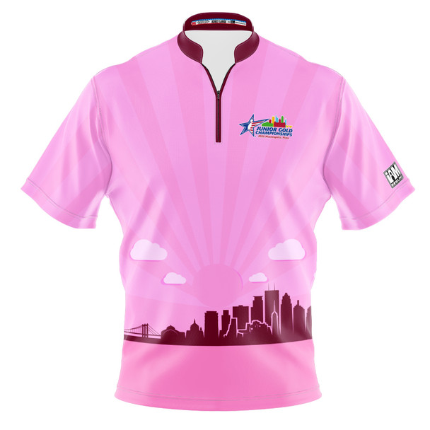 2026 Junior Gold Championships Pink Sunrise Bowling Jersey