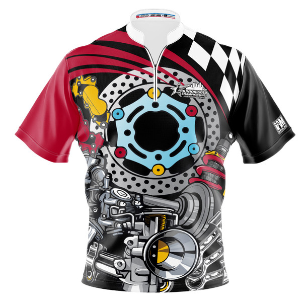 2026 Jr Gold Championship Motor Red Bowling Jersey