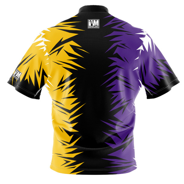 2026 Jr Gold Championship Purple Yellow Fracture Bowling Jersey