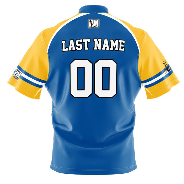 USBC Youth League Program Blue Yellow Sport Bowling Jersey