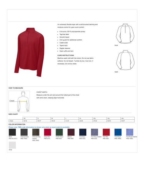 Storm White Logo Men's 1/2-Zip Pullover Jacket -12 colors