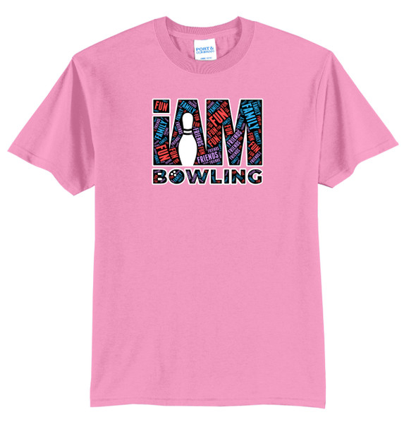 I AM Bowling™ Dark Word Cloud Logo Tee