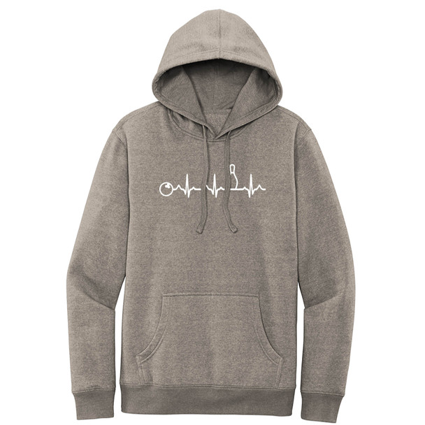 I AM Bowling™ White Heartbeat Hoodie