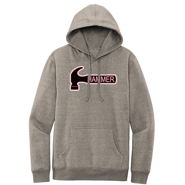 Hammer Black Logo with Pink Outline Hoodie