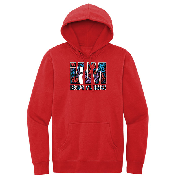 I AM Bowling™ Dark Word Cloud Logo Hoodie