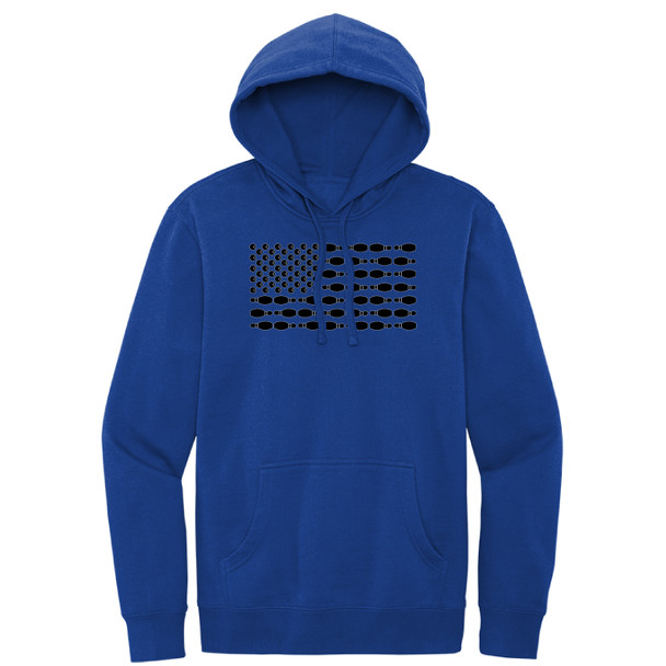 I AM Bowling™ Black Pins & Balls Flag Hoodie