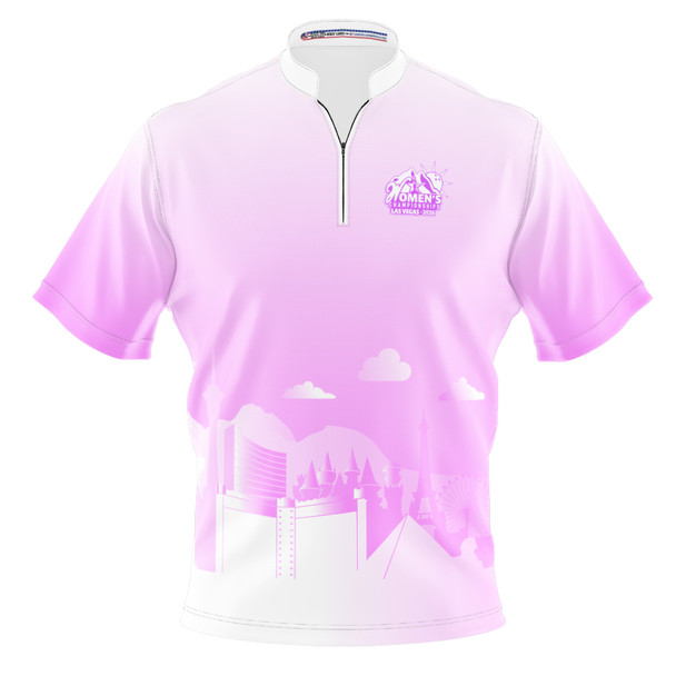 2026 USBC WC Pale Fuchsia Vegas Skyline Bowling Jersey