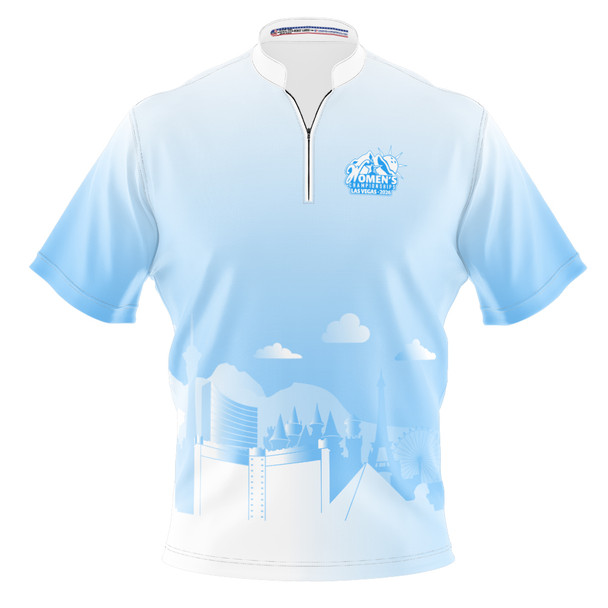 2026 USBC WC Ice Blue Vegas Skyline Bowling Jersey
