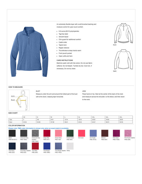 MOTIV "M" Orange Logo Women's 1/2-Zip Pullover Jacket