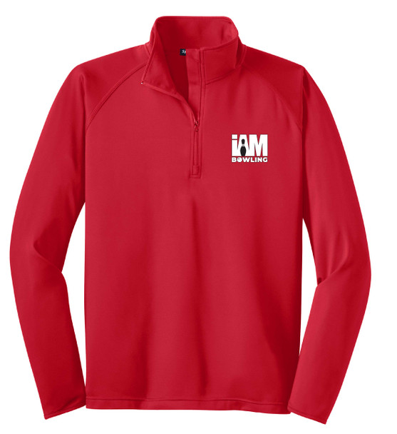 I AM Bowling™ White Logo Men's 1/2-Zip Pullover Jacket