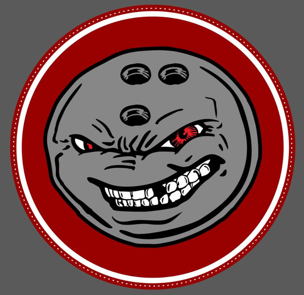 CHIP the Angry Bowling Ball - Red Rubber Backed Shammy