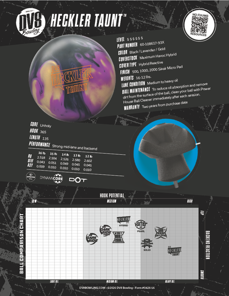 DV8 Heckler Taunt Bowling Ball