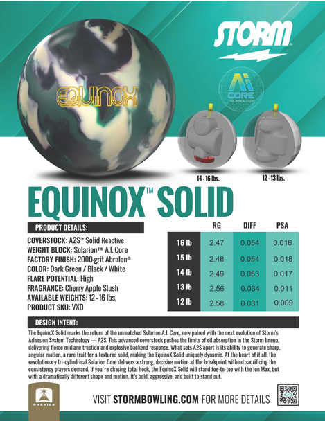 Storm Equinox Solid Bowling Ball