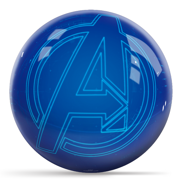 OTB Marvel Avengers Blue Logo Bowling Ball
